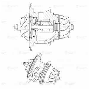 Турбокомпрессор б,корп. (картридж) для ам ГАЗель-Бизнес Cummins ISF2.8 (тип HE20 LAT 5003 LUZAR