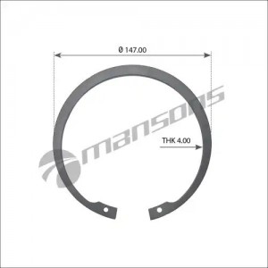 стопор! кольцо ступицы D147 H=4 \BPW ECO 6-9t 300.019 MANSONS