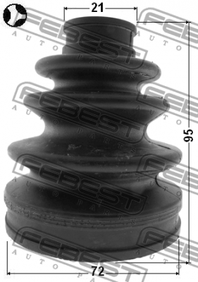 Пыльник ШРУСа внутреннего (72x95x21) комплект 0115-1NZFE FEBEST