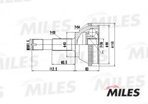 ШРУС наружный CITROEN JUMPER/FIAT DUCATO/PEUGEOT BOXER 1.9D2.8D 94 (с ABS) (GKN  GA20068 MILES