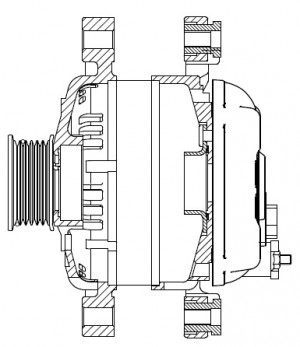 Генератор для а/м Kia Sorento (15-) 3.3i/Hyundai Grandeur (11-) 3.0i 150A (LG 08 LG 0819 START VOLT