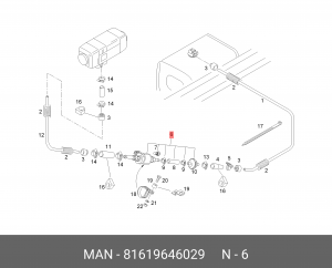 Насос топливный отопителя D1L/D3L 81619646029 MAN