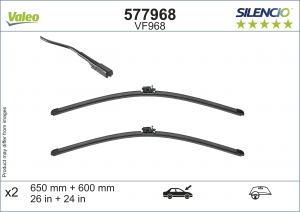 Щетка стеклоочистителя 650мм бескаркасная VALEO 577968 VALEO PHC