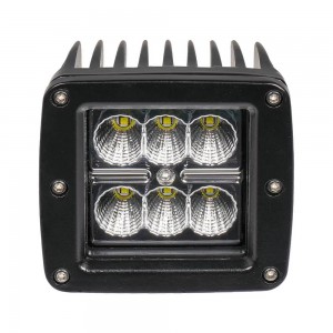 Фара светодиодная "AIRLINE" 82х75х75 мм 18W 12/24V (6 LED рассеяный свет, квадра ALED010 AIRLINE