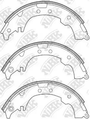 Колодки тормозные TOYOTA Picnic (96-03) задние барабанные (4шт.) NIBK FN2339 NIBK