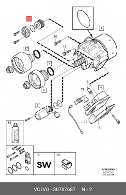 Фильтр муфты Haldex 30787687 VOLVO