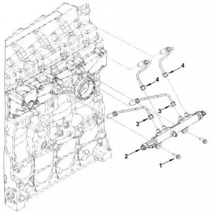 Трубка топливная 33104 дв.Cummins ISF 3.8 Евро-4 (3,4 цилиндр) (Haffen) 0787 HAFFEN