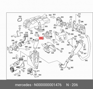 Болт М6х16 КамАЗ N 000000 001476 MERCEDES BENZ