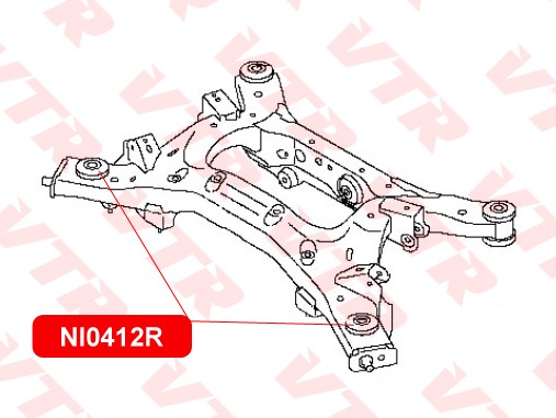 Сайлентблок балки задней подвески NI0412R VTR