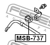 Втулка стабилизатора MITSUBISHI LANCER CS2A 2000.09-2013.08 MSB-737 MSB-737 FEBEST