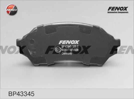 BP43345 колодки дисковые передние!\ Mazda 323 1.4i-2.0TD & 16V 98-01 BP43345 FENOX