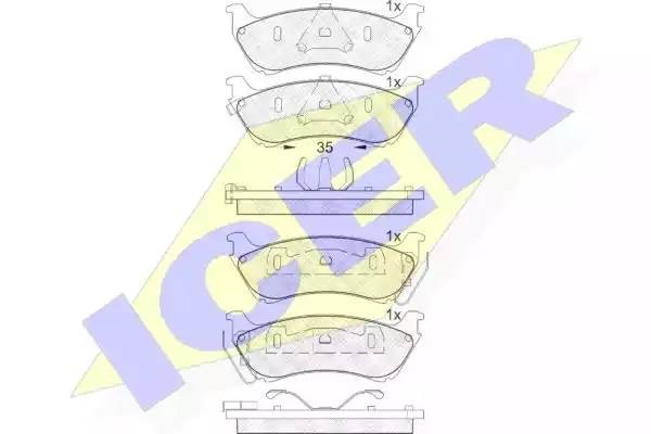 181277 колодки дисковые задние !\ MB W163 2.3/3.2/2.7CDi 98-99 181277 ICER