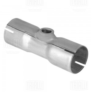 Вставка трубы глушителя под хомут, с гайкой под лямбда-зонд (алюминизированная с EMP 45150 TRIALLI