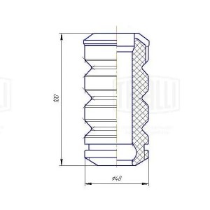 Буфер (отбойник) Лада 1119 Kalina (перед. стойки кмпл. отбойник 1 шт.+кожух 1 шт BCS 0133 TRIALLI