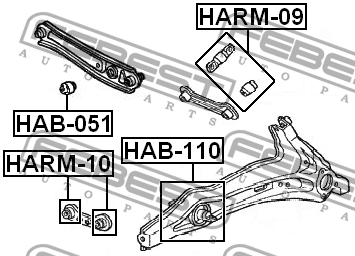 Сайлентблок HAB-051 HAB-051 FEBEST