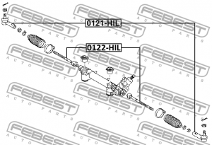 Наконечник рулевой TOYOTA HILUX 2015- 0121-HIL 0121-HIL FEBEST