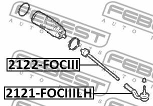 Тяга рулевая FORD FOCUS III CB8 2011-2014 2122-FOCIII 2122-FOCIII FEBEST