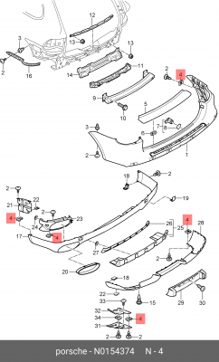 Гайка VW AUDI SEAT SKODA OE N 015 437 4 VAG