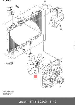 КРЫЛЬЧАТКА 1711180JA0 SUZUKI