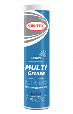 Смазка литиевая многоцелевая MULTI GREASE EP 2-150 390г картридж (синяя) SINTEC 80511 SINTEC