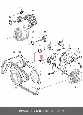 TOUAREG (2002-2010)/PASSAT [B7] (2011>) М10*1,5*76 N 105 797 02 VAG