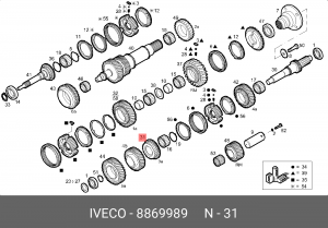 шестерня КПП! 3-й пер\ IVECO 8869989 IVECO
