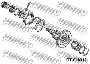 Кольцо RENAULT Clio стопорное FEBEST TT-CLI012 FEBEST