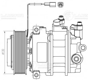 Компрессор кондиц. для а/м Mercedes-Benz Actros MP2 (03-) (LCAC 1541) LCAC 1541 LUZAR