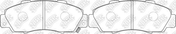 Колодки передние (HONDA ACCORD 91-98/CR-V 95-02) PN8254 PN8254 NIBK