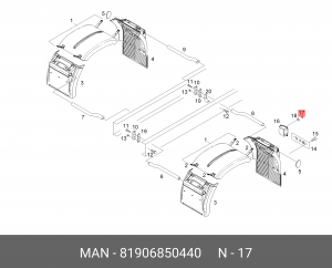 Гайка M8*12*27 81906850440 MAN