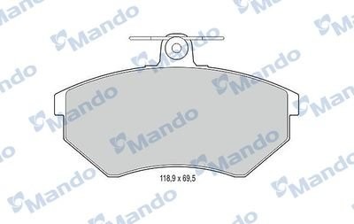 Колодки тормозные дисковые перед MBF015109 MANDO