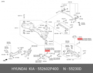 болт подвески!М6 \ KIA K5/Optima 15-21 552602P400 HYUNDAI