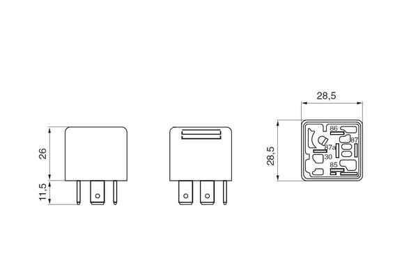 Реле 5 контактов 24v 40/30А 0332209211 BOSCH