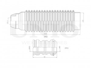 Комплект пыльник и отбойник (2 шт.) DUC-50017 UNIO