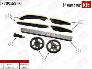 Комплект цепи ГРМ Mercedes-Benz M112 77B0169FK 77B0169FK MASTER KIT