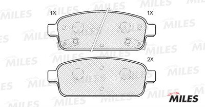 Колодки тормозные задние (без датчика) (Смесь Semi-Metallic) (CHEVROLET CRUZE (J E110056 MILES