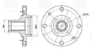 Ступица для а/м Лада 1118/2170/2190 (перед.) (MR 0118) MR 0118 TRIALLI