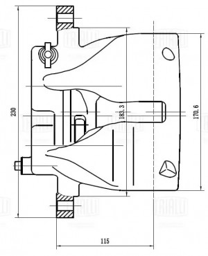 Суппорт торм. Mercedes Sprinter (06-)/Classic (13-) зад. лев. d=48мм (CF 032014) CF032014 TRIALLI