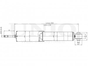 Амортизатор газовый передней подвески SAB-10577 UNIO