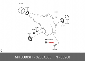 Пробка MITSUBISHI ASX коробки раздаточной сливная OE 3200A085 MITSUBISHI