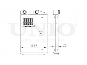 Радиатор отопителя RAD-20035 UNIO