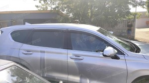 Дефлектор двери HYUNDAI Santa Fe (18-) хромированный молдинг COBRA TUNING H26418CR COBRA TUNING