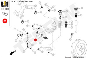 Ремкомплект поперечного рычага 00749909 00749909 TEDGUM