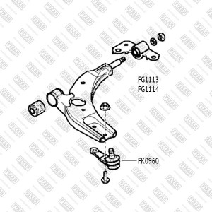 Опора шаровая нижняя левая/правая KIA Sephia/Shuma 98- FK0960 FK0960 FIXAR