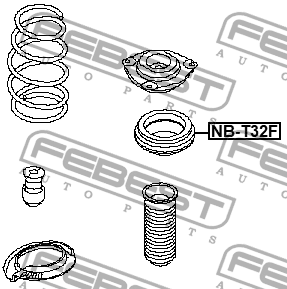 Подшипник опоры амортизатора NISSAN X-TRAIL T32 NB-T32F NB-T32F FEBEST