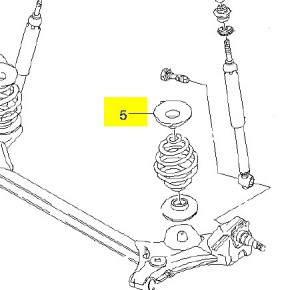 Проставка пружины DAEWOO Nexia задней верхняя OE 96179844 GENERAL MOTORS