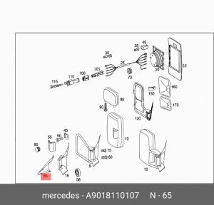 крышка зеркала! правого\MB Sprinter 2.3 95-06 A 901 811 01 07 MERCEDES BENZ