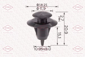 КРЕПЛЕНИЕ МОЛДИНГА TOYOTA TJB1369 TATSUMI