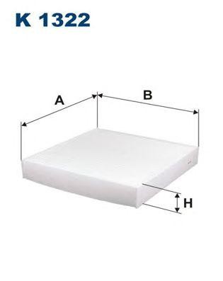 фильтр салона!\ Fiat Panda 1.1/1.2/1.3JTD 03> K1322 FILTRON
