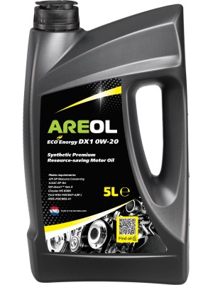 AREOL ECO Energy DX1 0W20 (5L) масло моторное! синтAPI SQ RC, ILSAC GF-7A, GM De 0W20AR068 AREOL